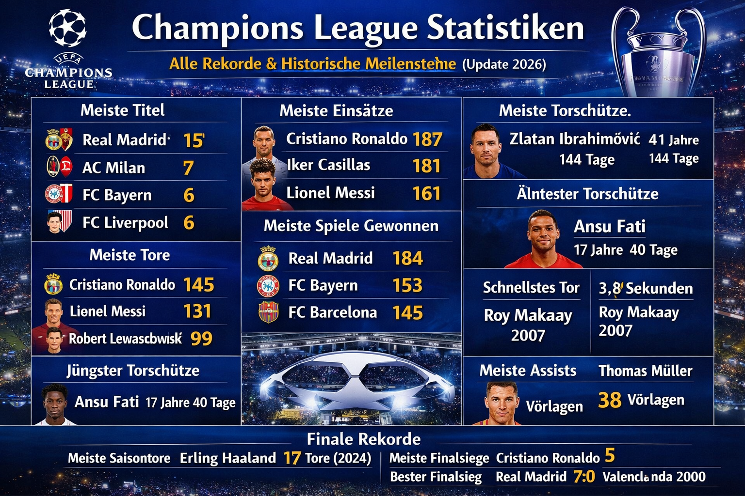 Champions League Statistiken