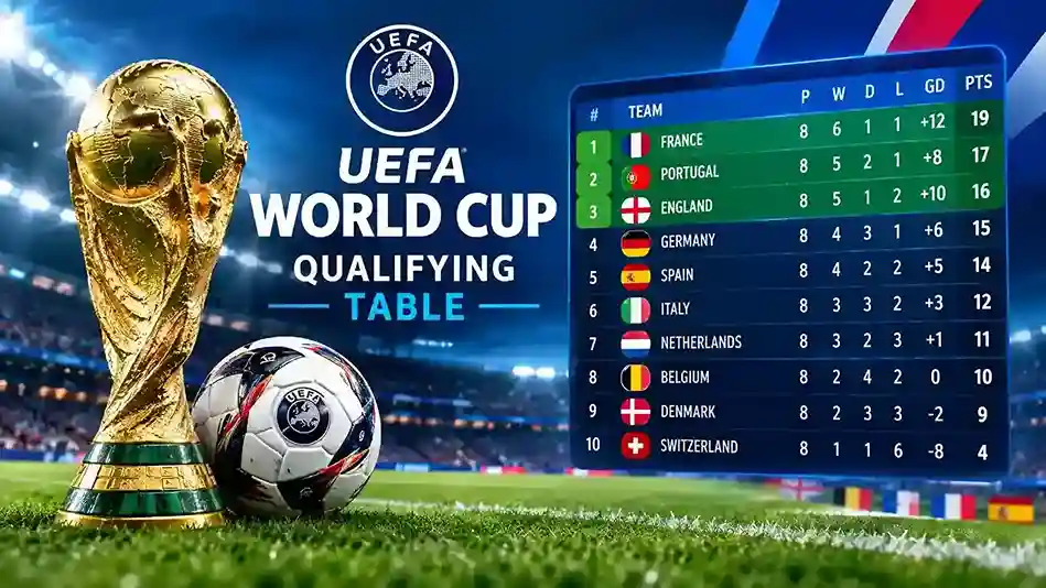 UEFA WM Qualifikation Tabelle 2026: Alle 12 Gruppen, Ergebnisse und qualifizierte Teams auf einen Blick.